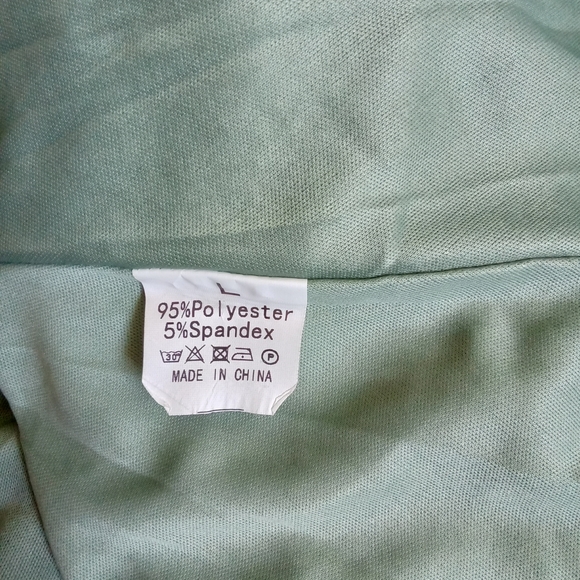 Source Unknown Light Sage Green Ruffle Midi Dress - Picture 7 of 8